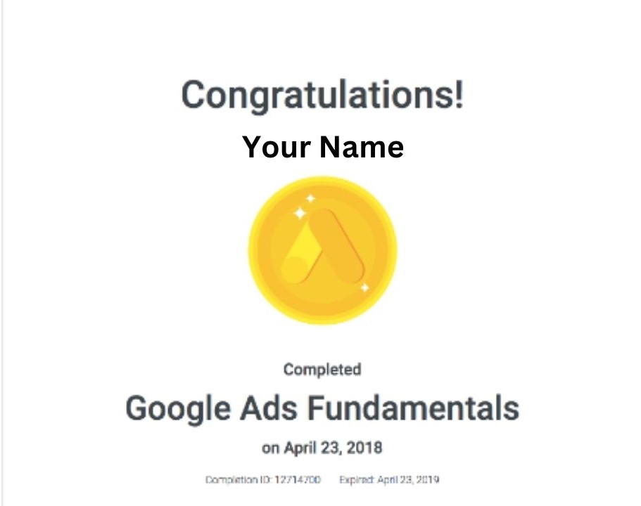 Google Ads Fundamental Certification