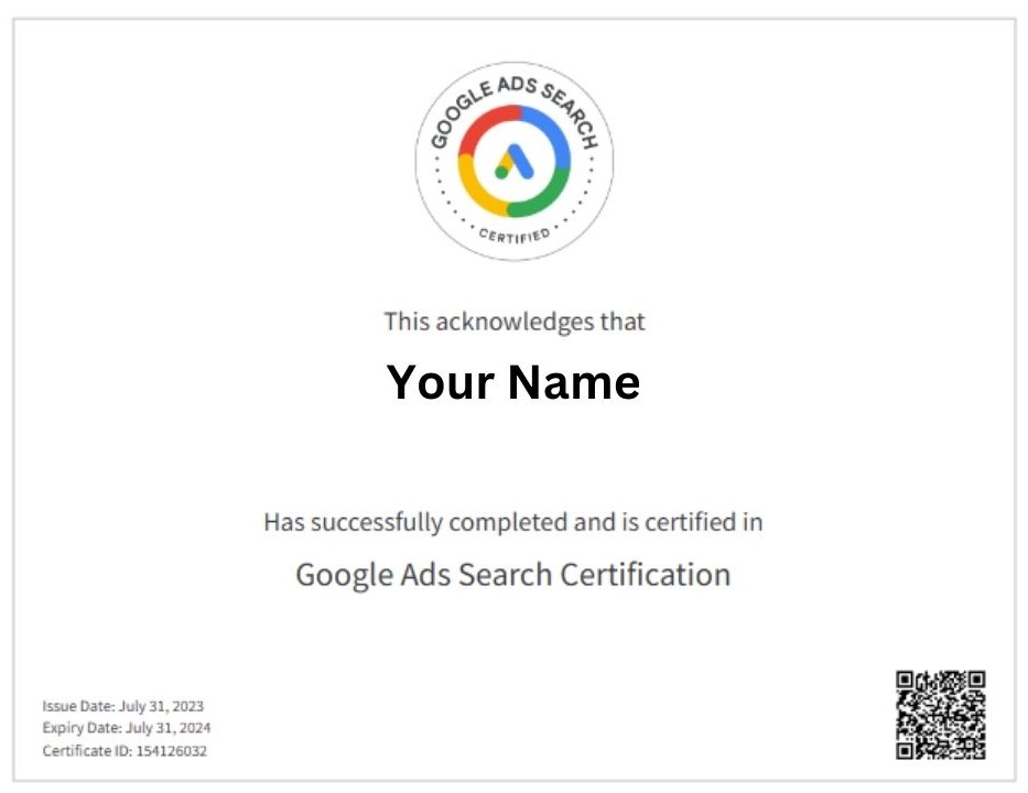 Google Ads Search Certification