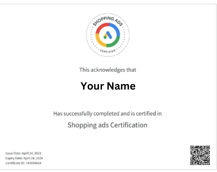 Google Shopping Ads Certification