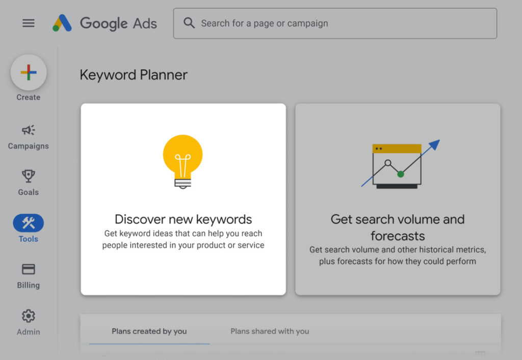 google keyword planner tool